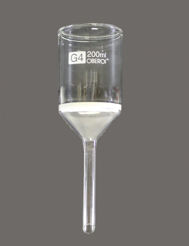 Glass Buchner Funnel with Sintered Disc, G4, 200 mL