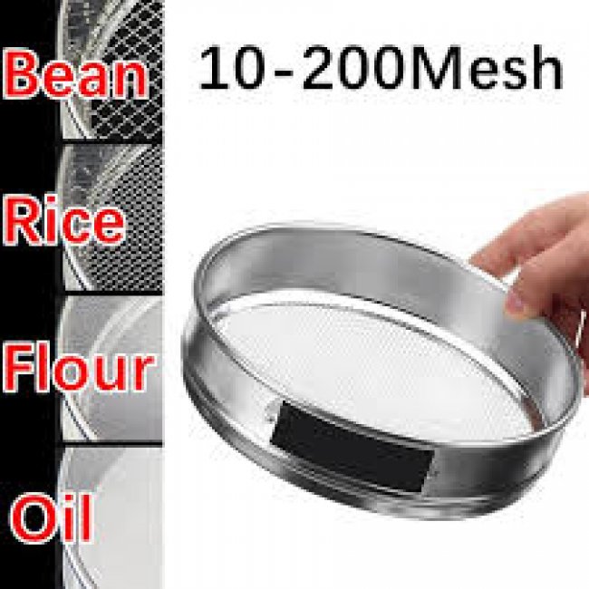 หลายขนาด304ตะแกรงร่อนแป้งสแตนเลสสตีล Sifter Kitchen อาหาร Bean หน้าจอกรอง Lab ตัวกรองฝุ่นเครื่องมือกรองตะแกรง