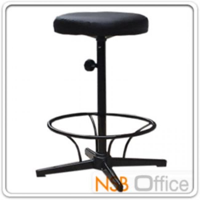 เก้าอี้ห้องแล็บ ที่นั่งกลม รุ่น Bp-311 ขาเหล็กพ่นดำ 4 แฉก